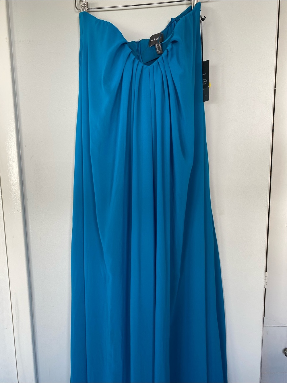 Liv Foster Brook Chiffon Long Dress Teal size 8
